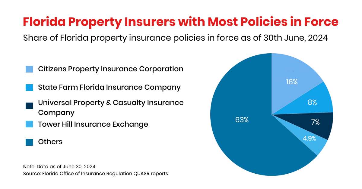 Share of Florida property insurance policies in force as of June 30, 2024. 

Image Source: Reuters, edited by Doo Prime. 