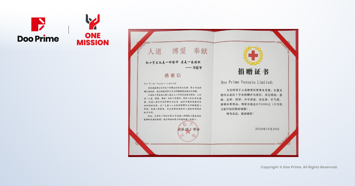 Celebrating 10 Years with “OneMission”: Doo Prime’s Gift to Yunnan’s Children